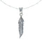 Navajo Sterling Silver Leaf Pendant 16" Box Italian Chain Necklace Set X10679
